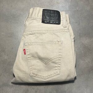 Youth‎ Boys Levi's 511 Slim Fit 14 Reg Fits Size 26X26 Beige Pants Denim Jeans